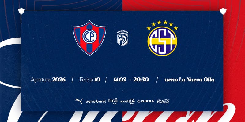 Imagen del evento Cerro Porteño vs Trinidense - Torneo Apertura 2026 - Fecha 10