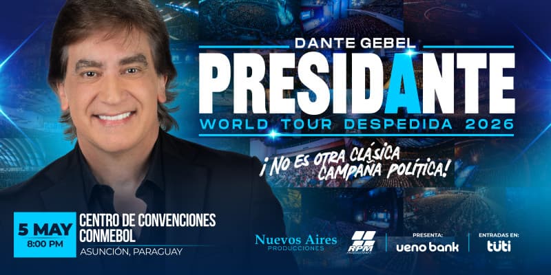 Imagen del evento DANTE GEBEL - PRESIDANTE 