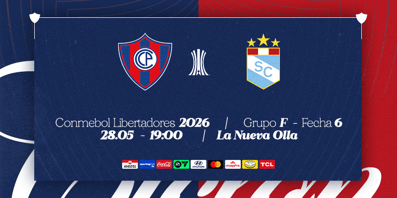 Imagen del evento CONMEBOL Libertadores 2026 Cerro Porteño vs Sporting Cristal
